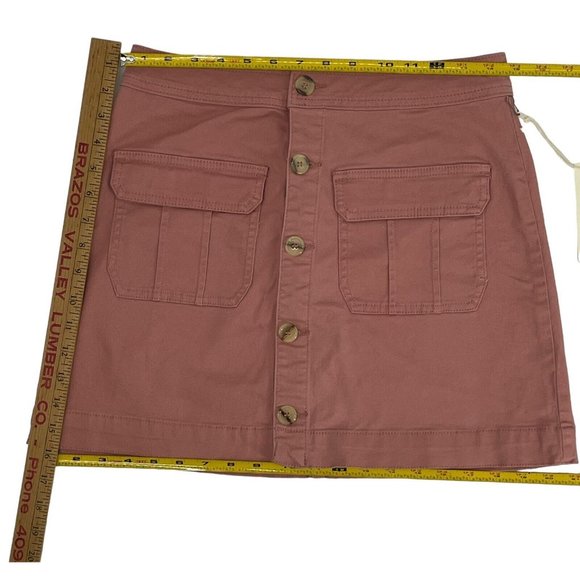 NWTs A-Line Utility Mini Skirt Size M Juniors Dillards Copper Key - Picture 6 of 12